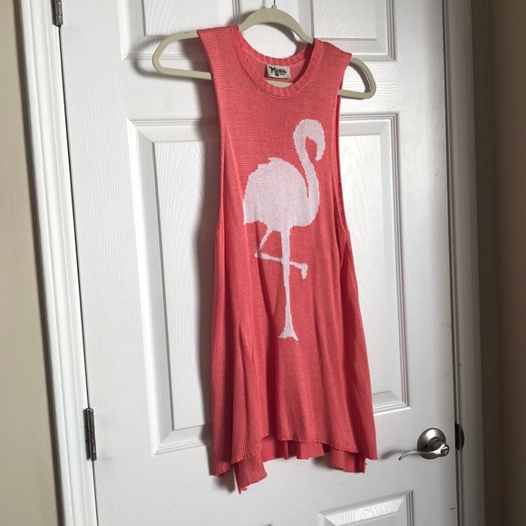 Show Me Your MuMu Tops - Show Me Your Mumu Flamingo Sweater Tank